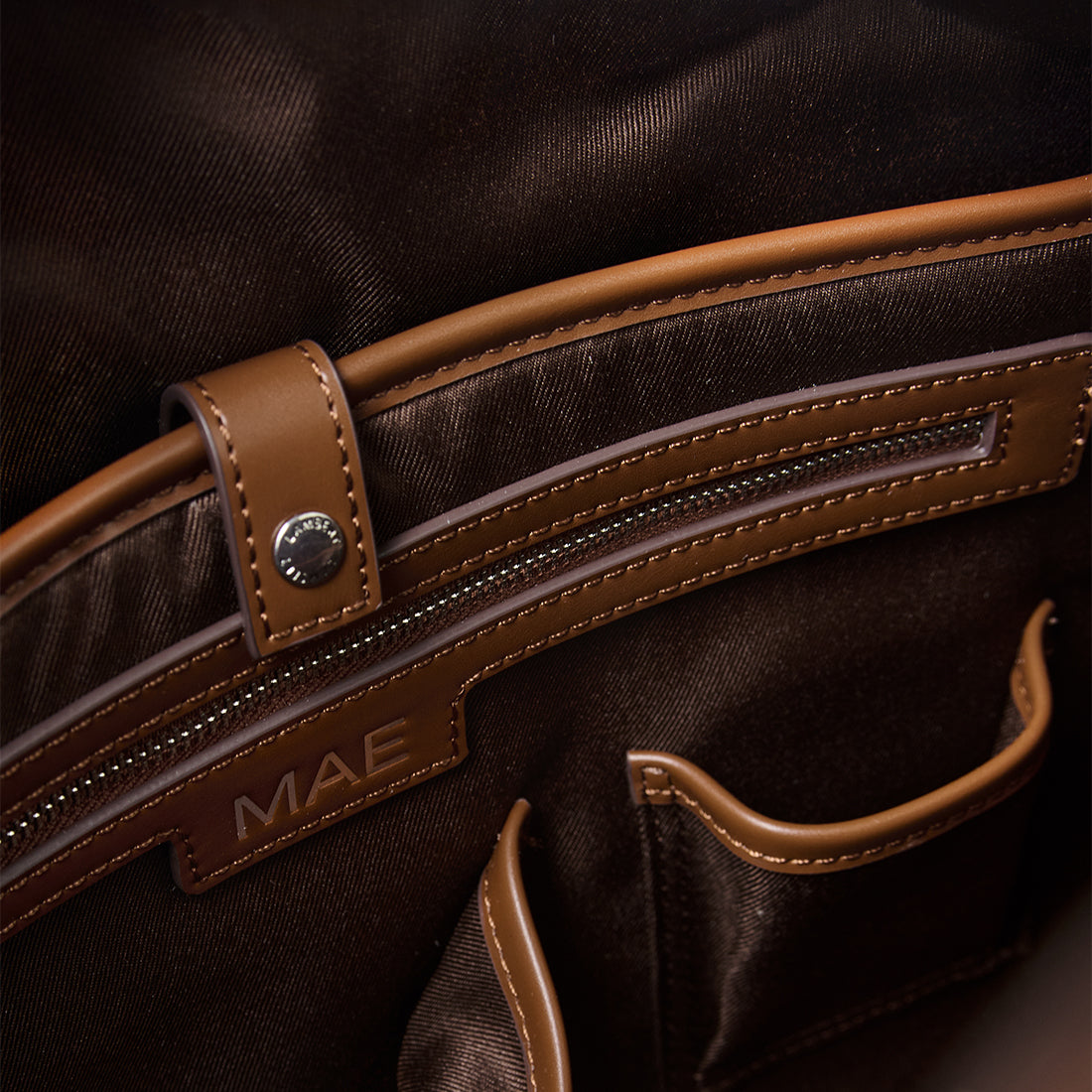 The Mae – Hazelnut Vegan Leather Small Travel Bag