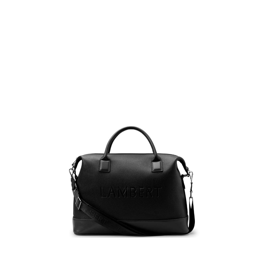 The Mae - Small Black vegan leather travel bag