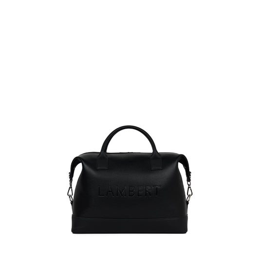 The Mae - Small Black Vegan Leather Travel Bag