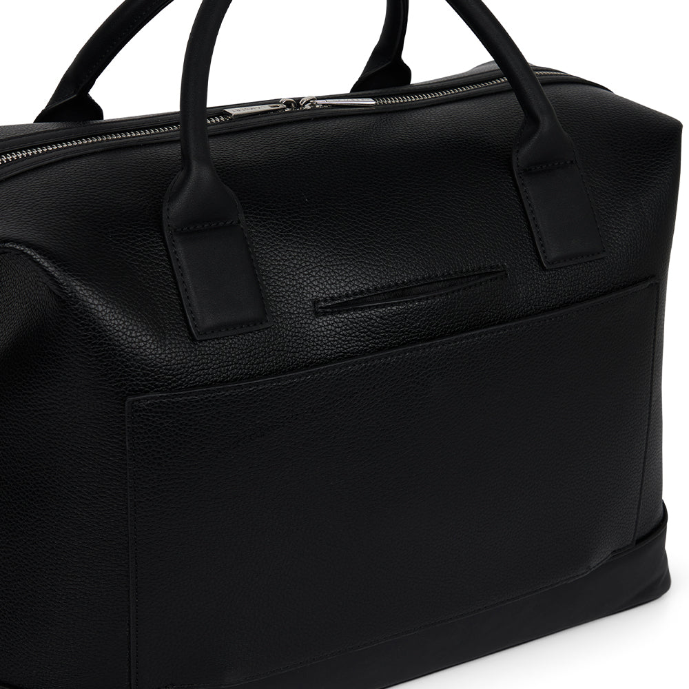 The Mae - Small Black Vegan Leather Travel Bag