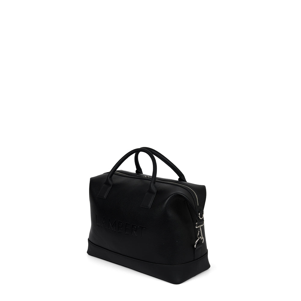 The Mae - Small Black Vegan Leather Travel Bag
