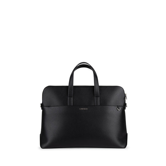 The Malorie – 2-in-1 Vegan Leather Briefcase Black