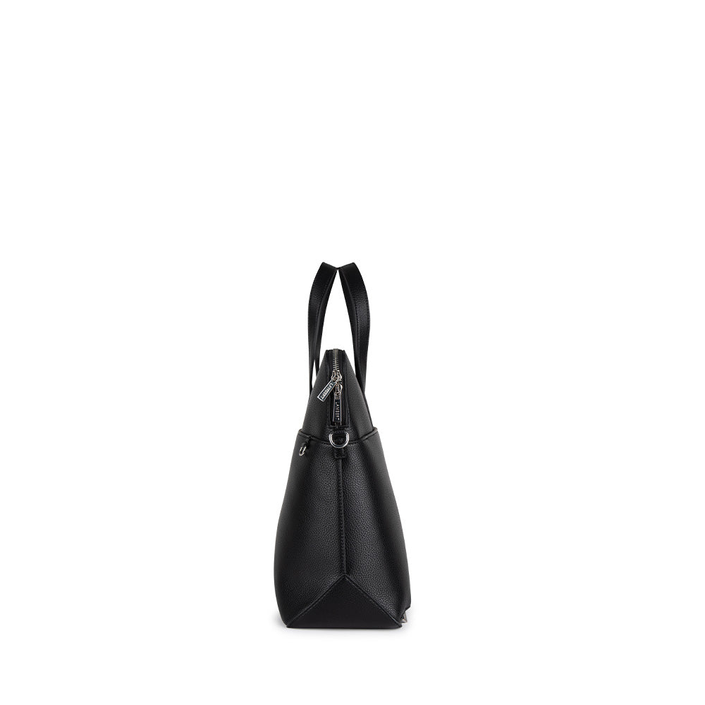 The Malorie – 2-in-1 Vegan Leather Briefcase Black – Lambert