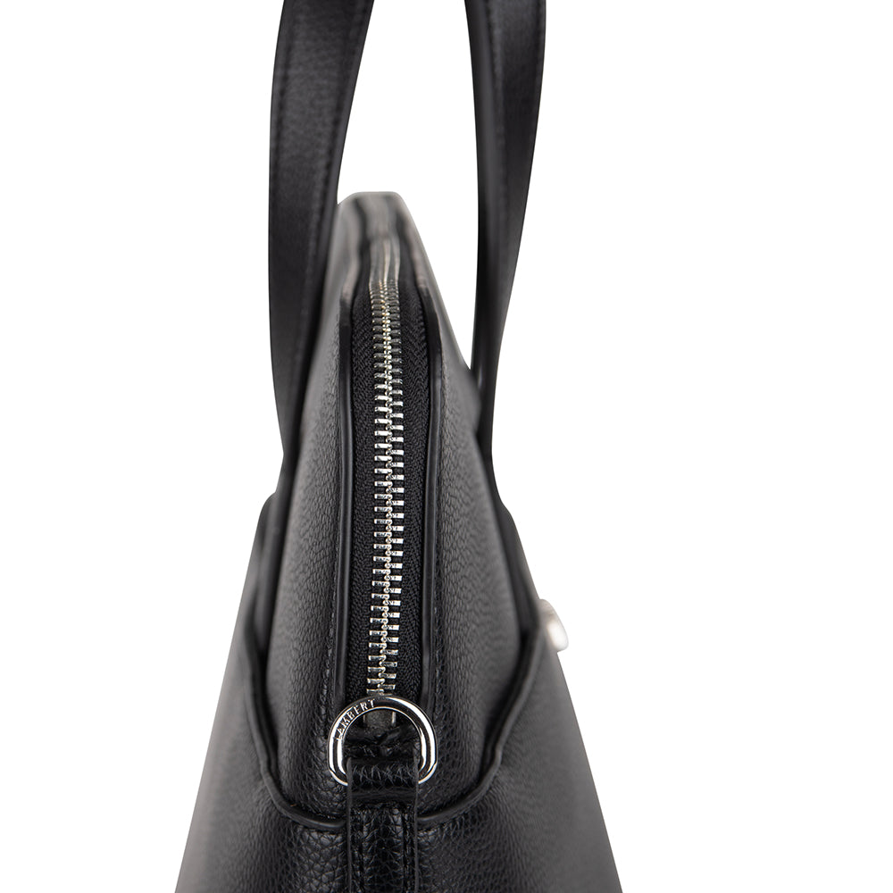 The Malorie – 2-in-1 Vegan Leather Briefcase Black – Lambert