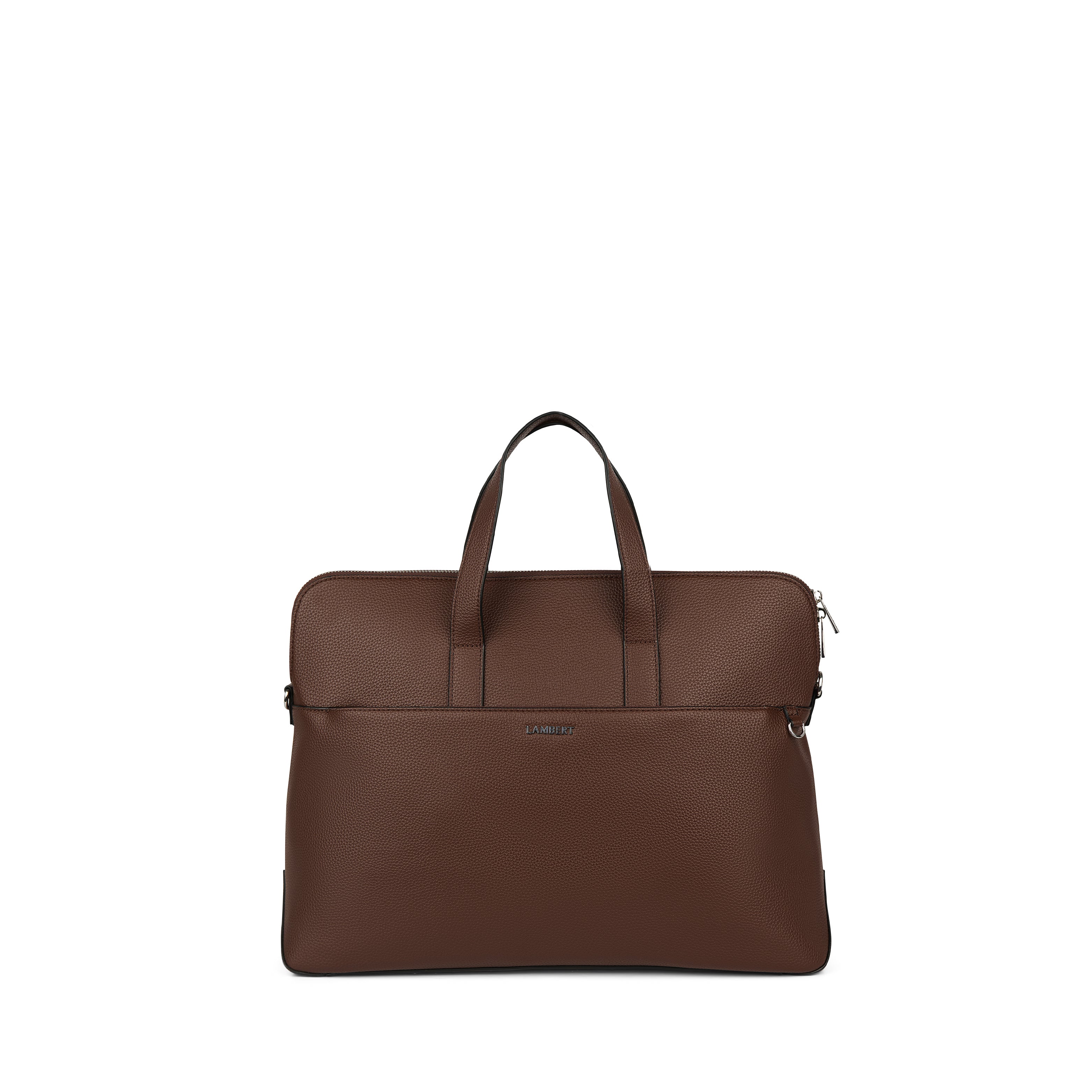 The Malorie – 2-in-1 Vegan Leather Briefcase Chocolate – Lambert