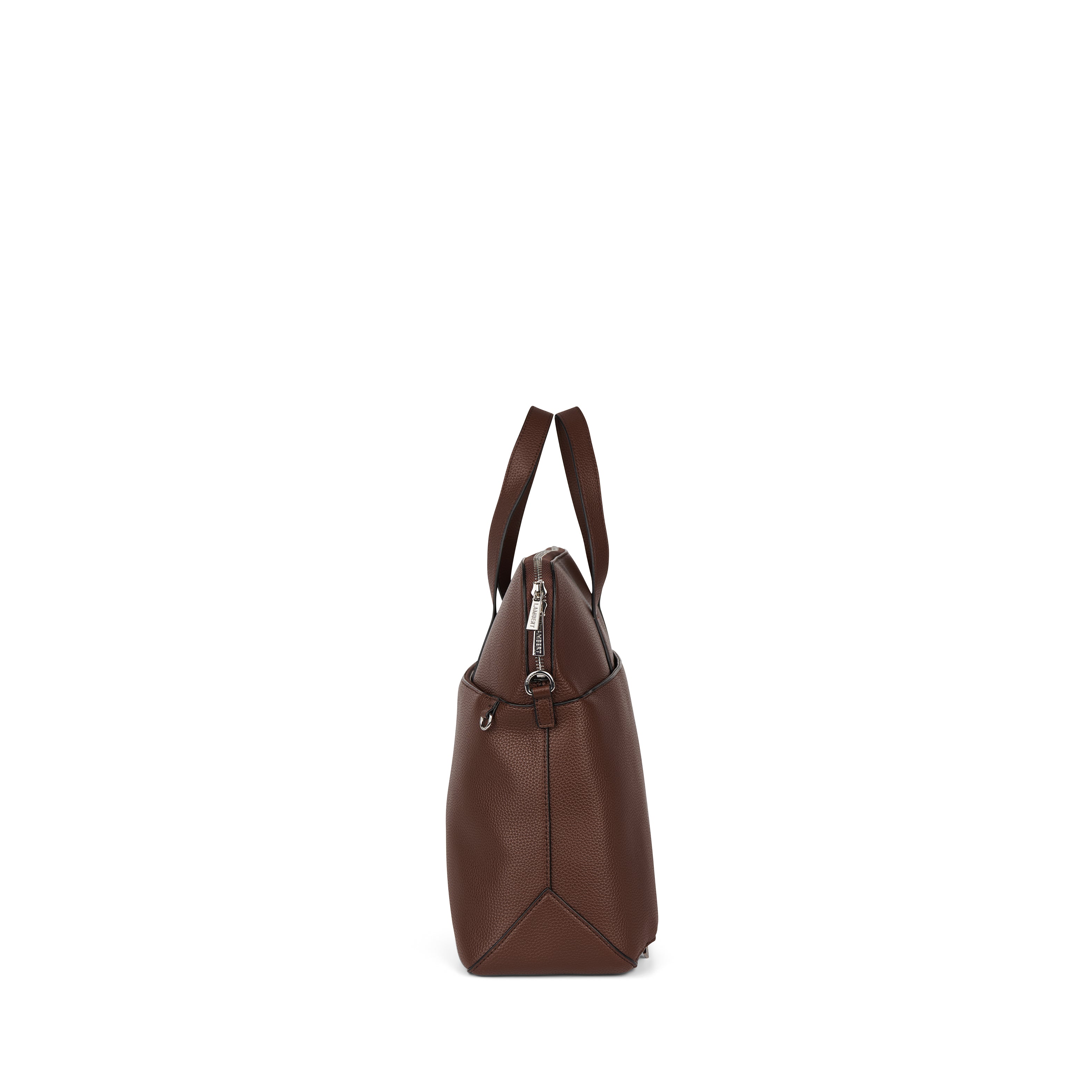 The Malorie – 2-in-1 Vegan Leather Briefcase Chocolate – Lambert