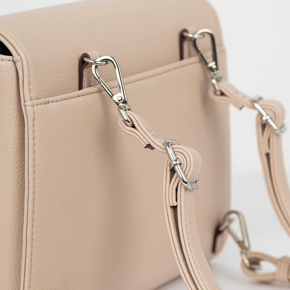 The Marlene - 3-in-1 Almond Vegan Leather Handbag