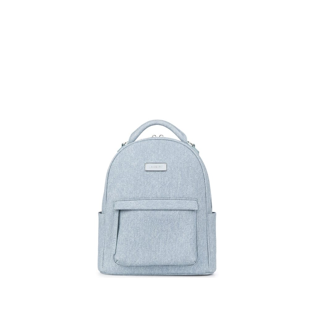 The Maude - 3-in-1 backpack in light denim vegan leather