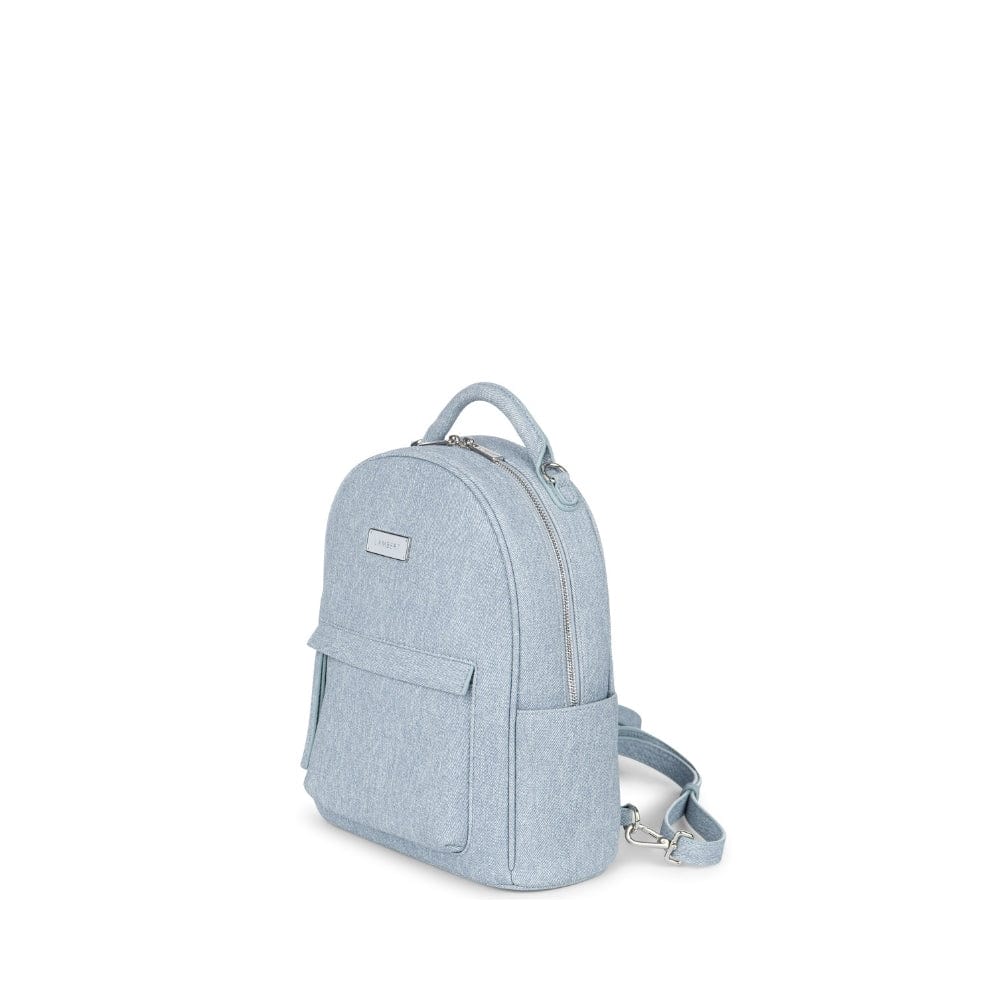 The Maude - 3-in-1 backpack in light denim vegan leather