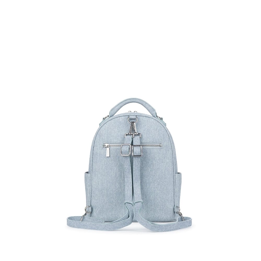 The Maude - 3-in-1 backpack in light denim vegan leather