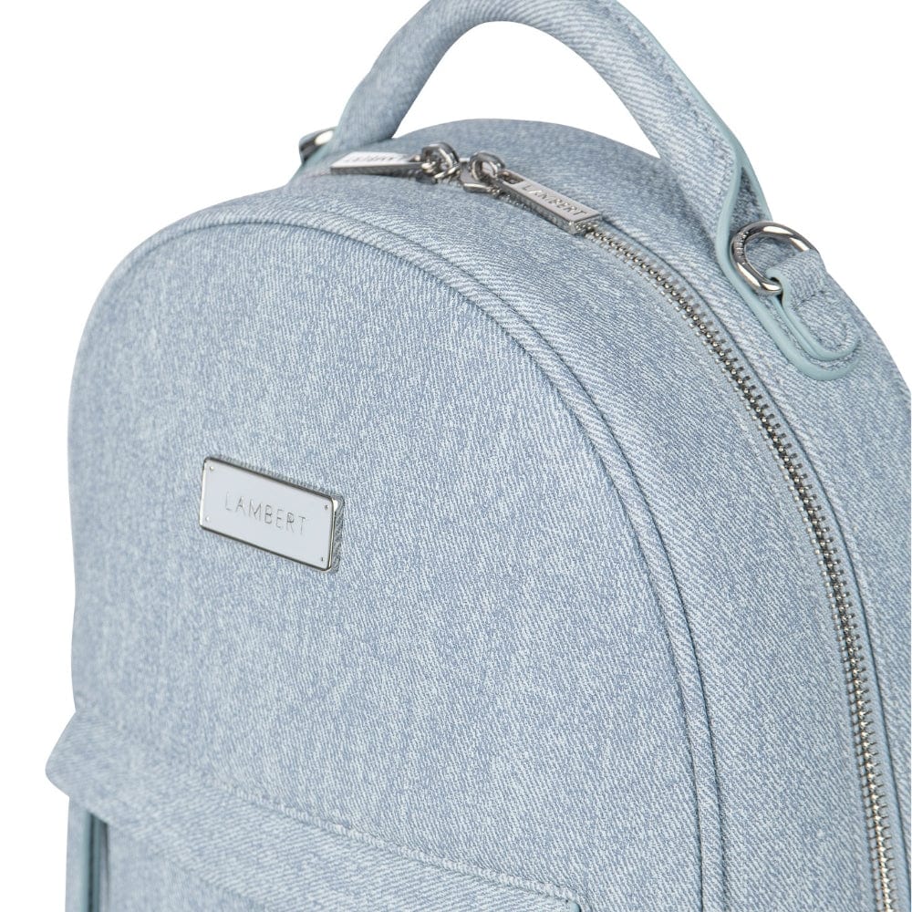 The Maude - 3-in-1 backpack in light denim vegan leather