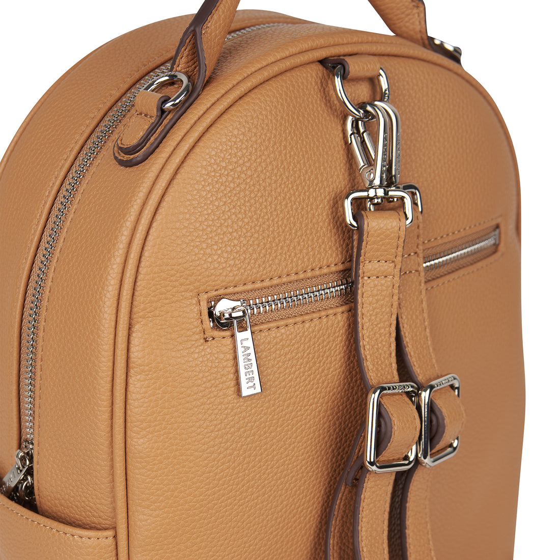 The Maude - 3-in-1 backpack vegan leather Camel