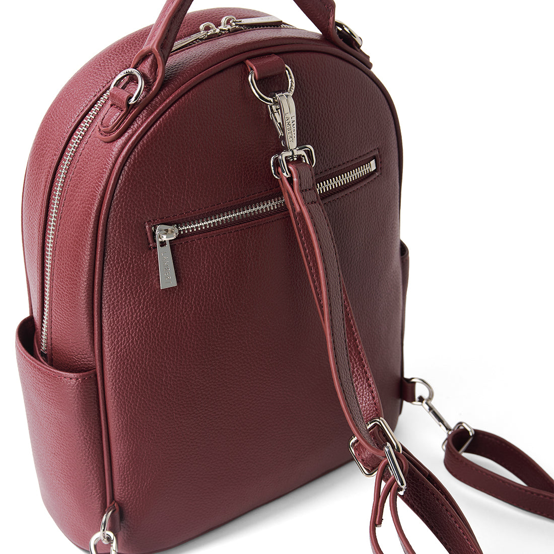 The Maude - 3-in-1 Cassis Vegan Leather Backpack