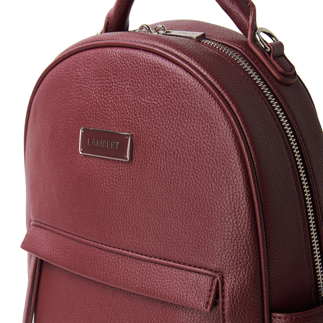 The Maude - 3-in-1 Cassis Vegan Leather Backpack