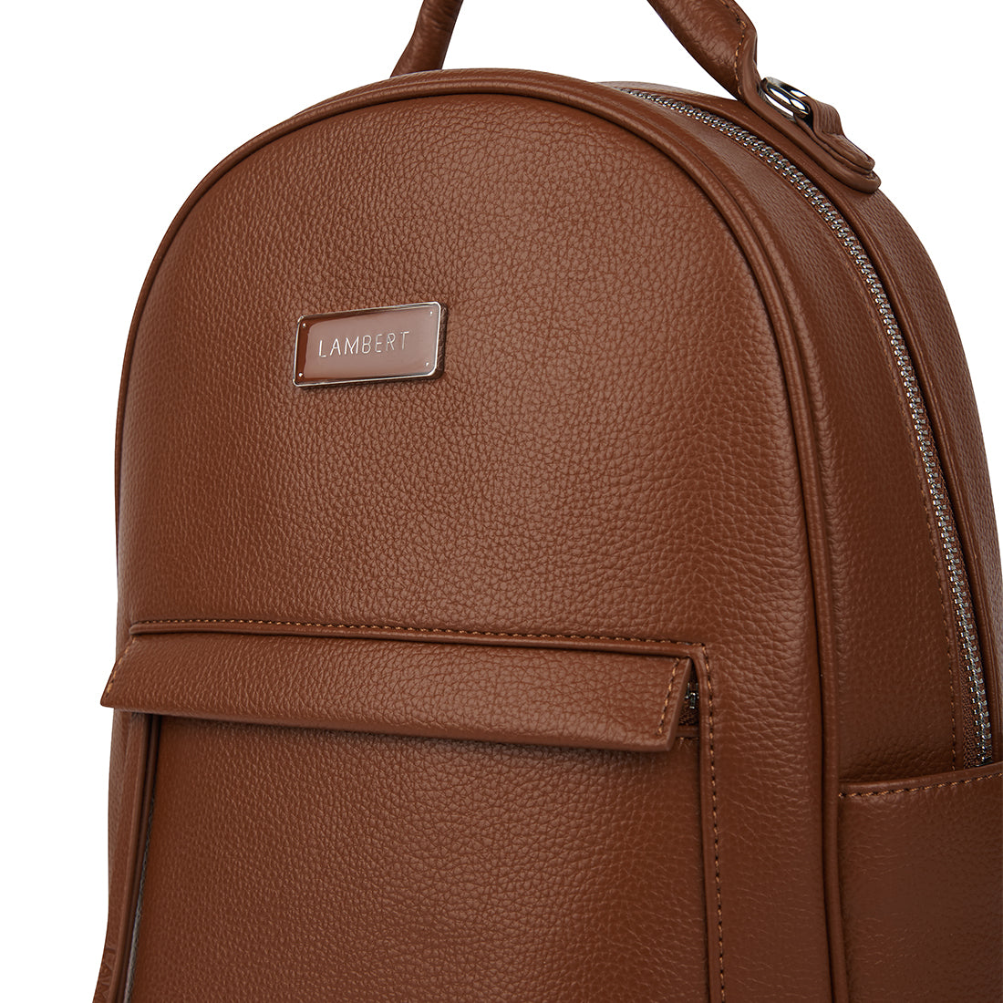 brown vegan leather backpack The Maude