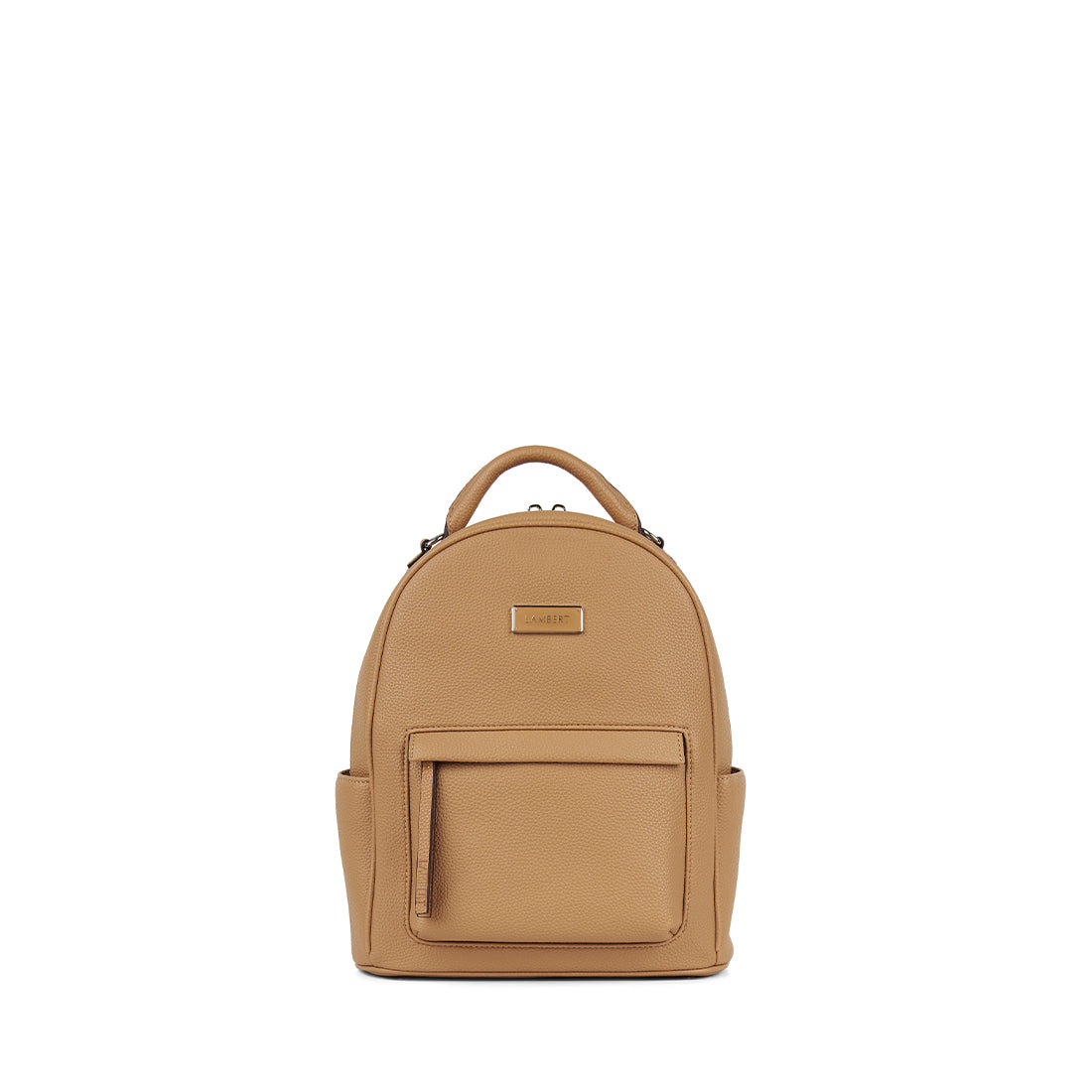 brown vegan leather backpack purse The Maude