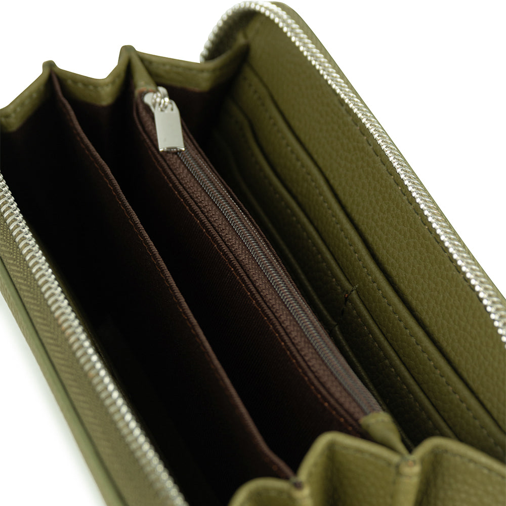 The Meli - Olive Vegan Leather Wallet