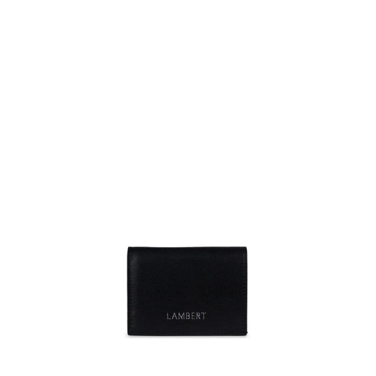The Meredith - Black Vegan Leather Wallet on a Chain