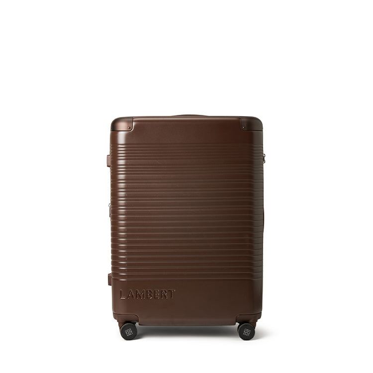 The Milan – Chocolate Medium Checked Luggage – Lambert Design US LLC