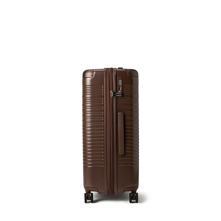 The Milan – Chocolate Medium Checked Luggage – Lambert Design US LLC