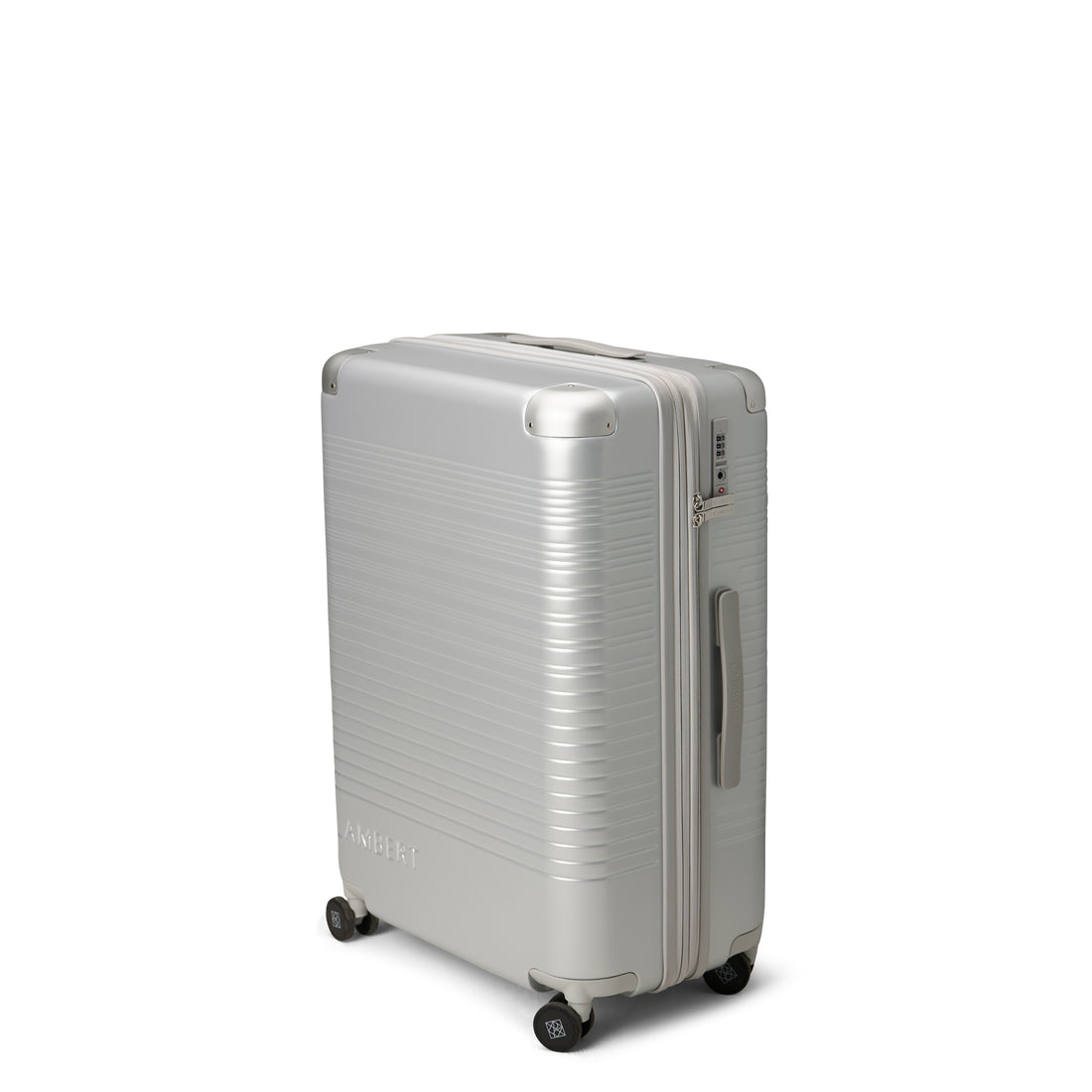 The Milan –  Silver Medium Checked Luggage