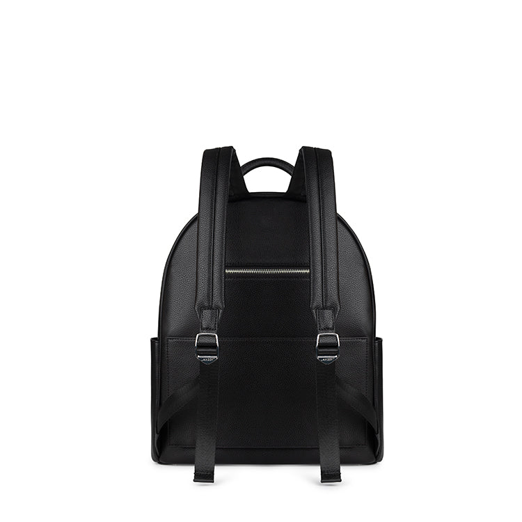 The Miles - Black Vegan Leather Backpack