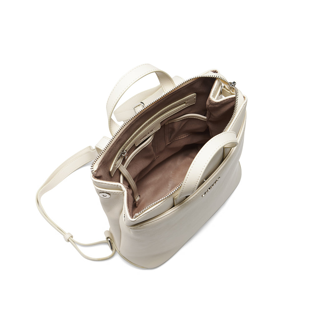 The Millie - Porcelain Vegan Leather Backpack