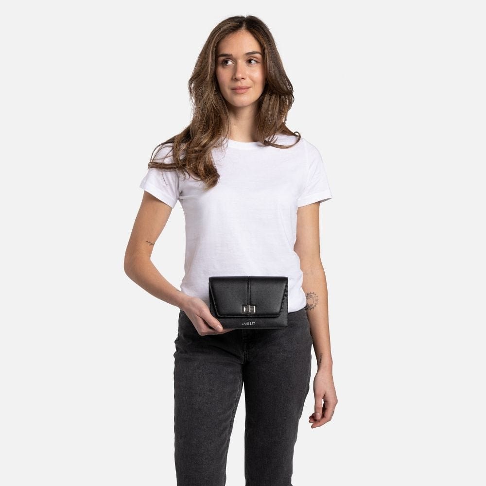 The Molly - 3-in-1 Black Vegan Leather Handbag