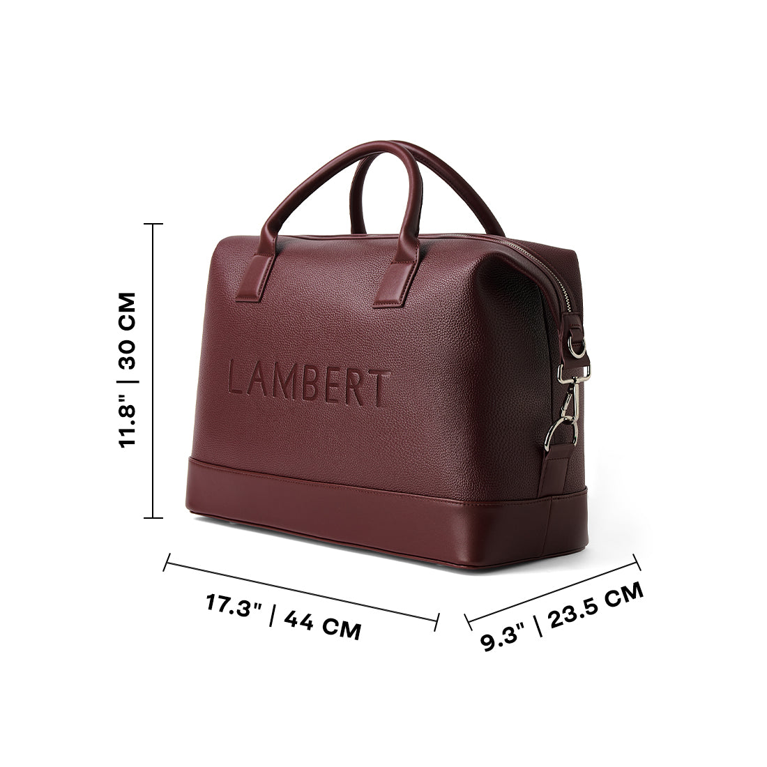 The Mae - Small Cassis Vegan Leather Travel Bag