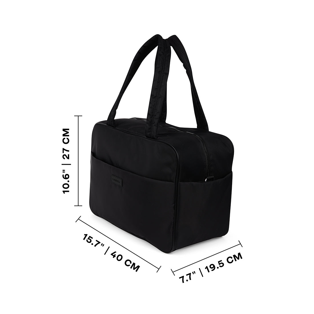 The Marlow – Black Weekender Bag in Nylon
