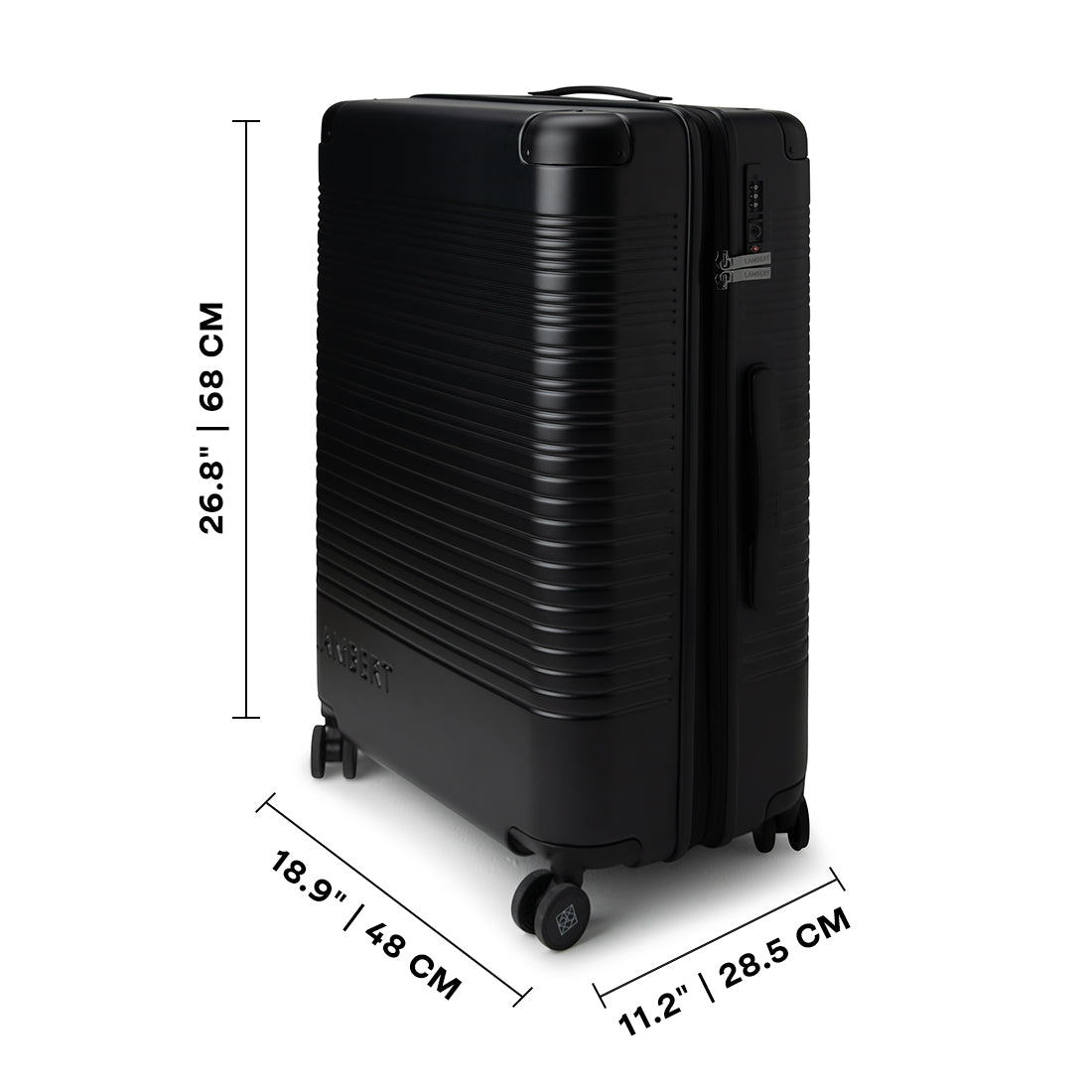 The Milan – Medium Black Check-In Suitcase