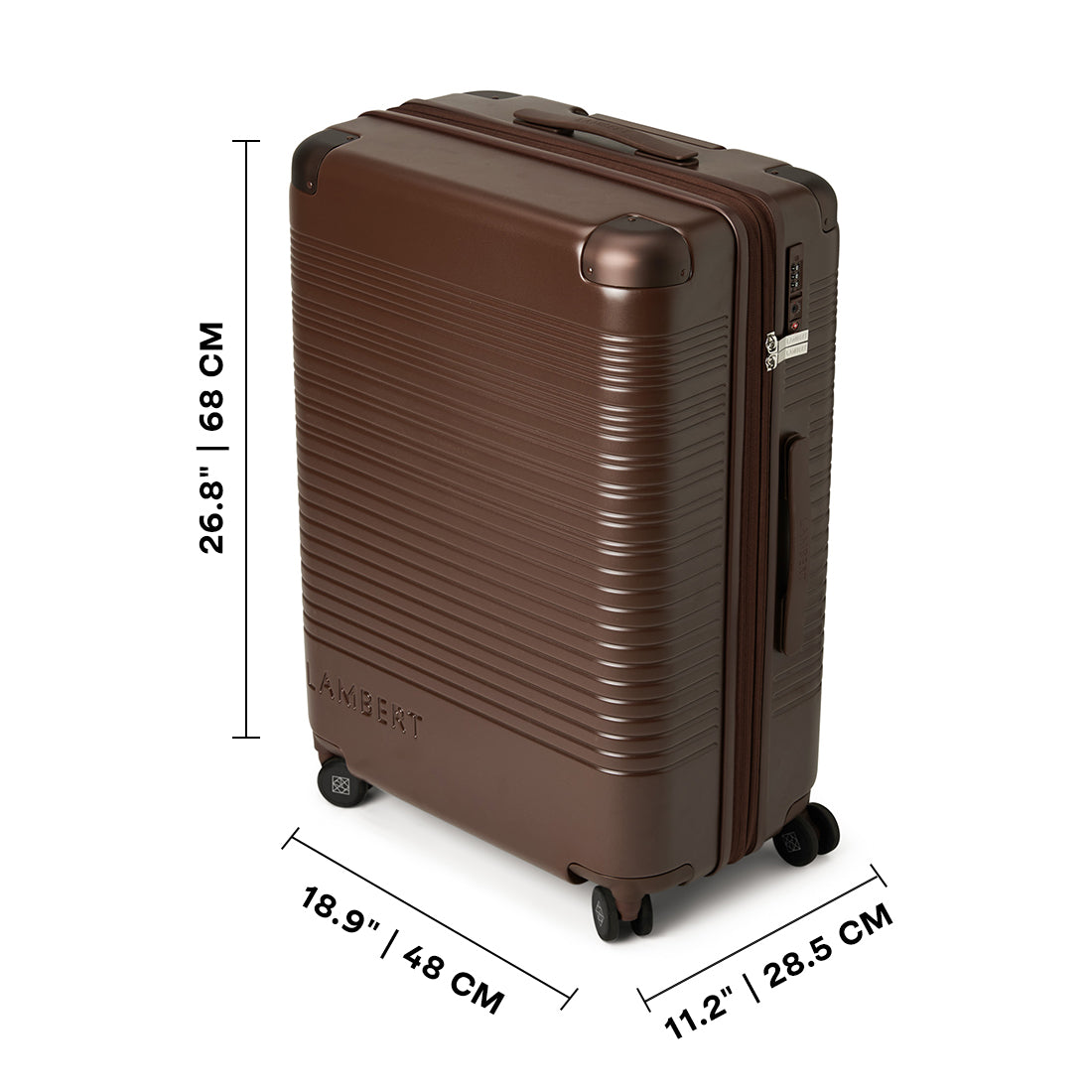 The Milan –  Chocolate Medium Checked Luggage