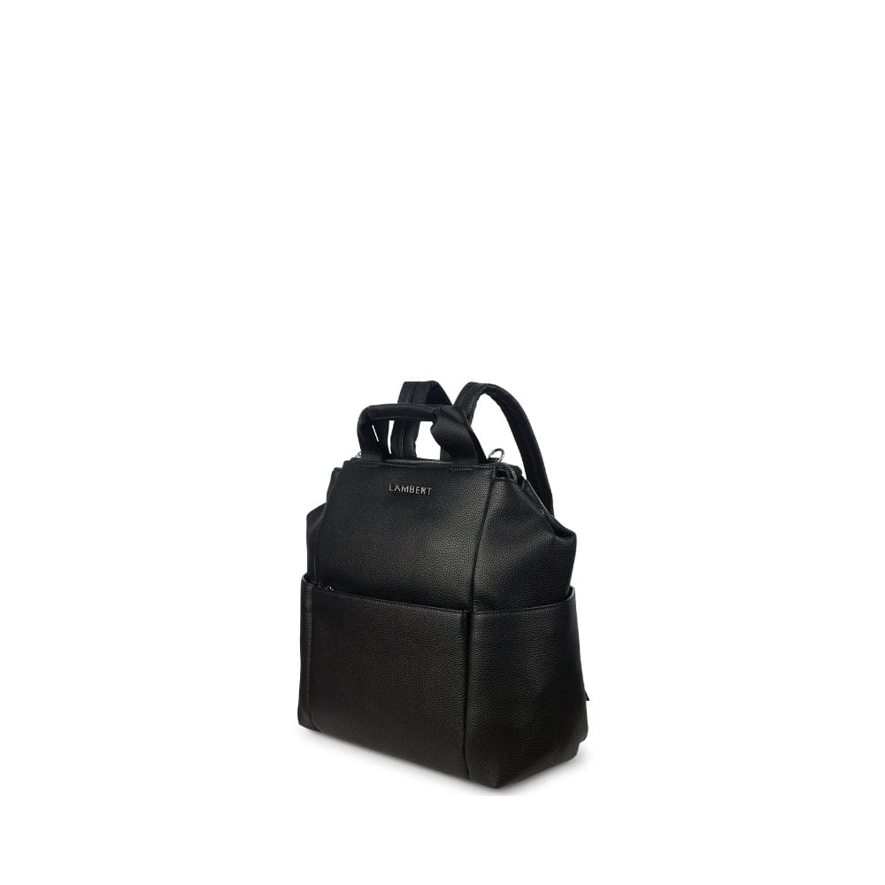 The Nala - Black Vegan Leather Diaper Bag