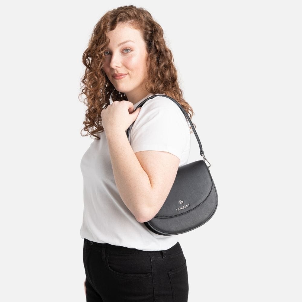 The Naomi - 2-in-1 Black Vegan Leather Handbag