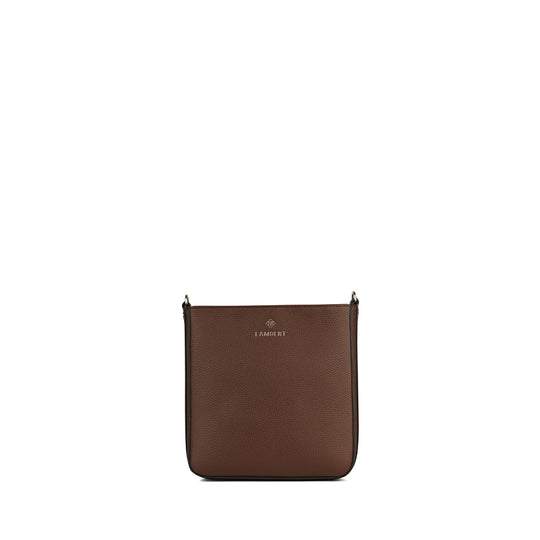 The Natalia - Chocolate Vegan Leather Crossbody Bag