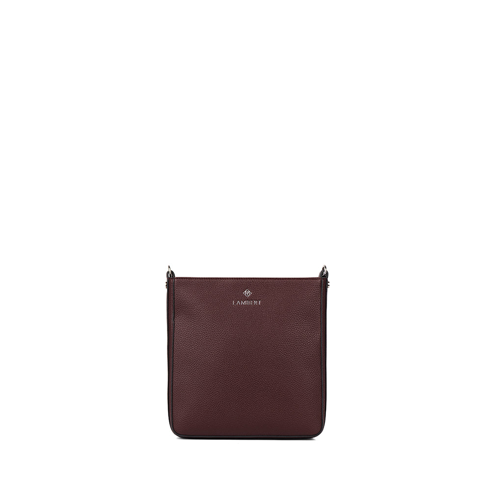 The Natalia - Mahogany Vegan Leather Crossbody Bag