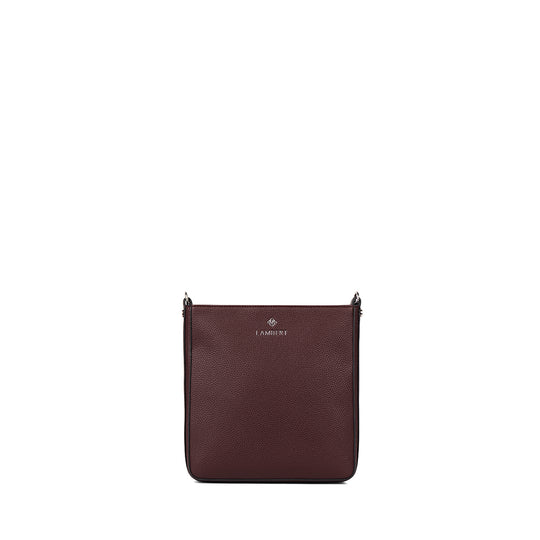 The Natalia - Mahogany Vegan Leather Crossbody Bag