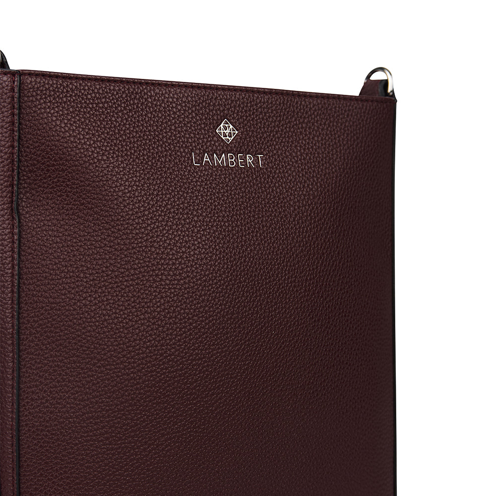 The Natalia - Mahogany Vegan Leather Crossbody Bag