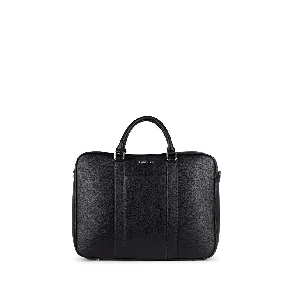 The Noah - 2-in-1 briefcase in black vegan leather