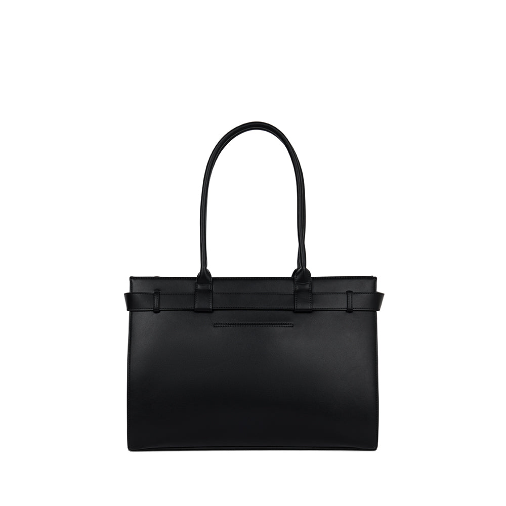 The Odelia – Vegan Leather Tote Bag in Black