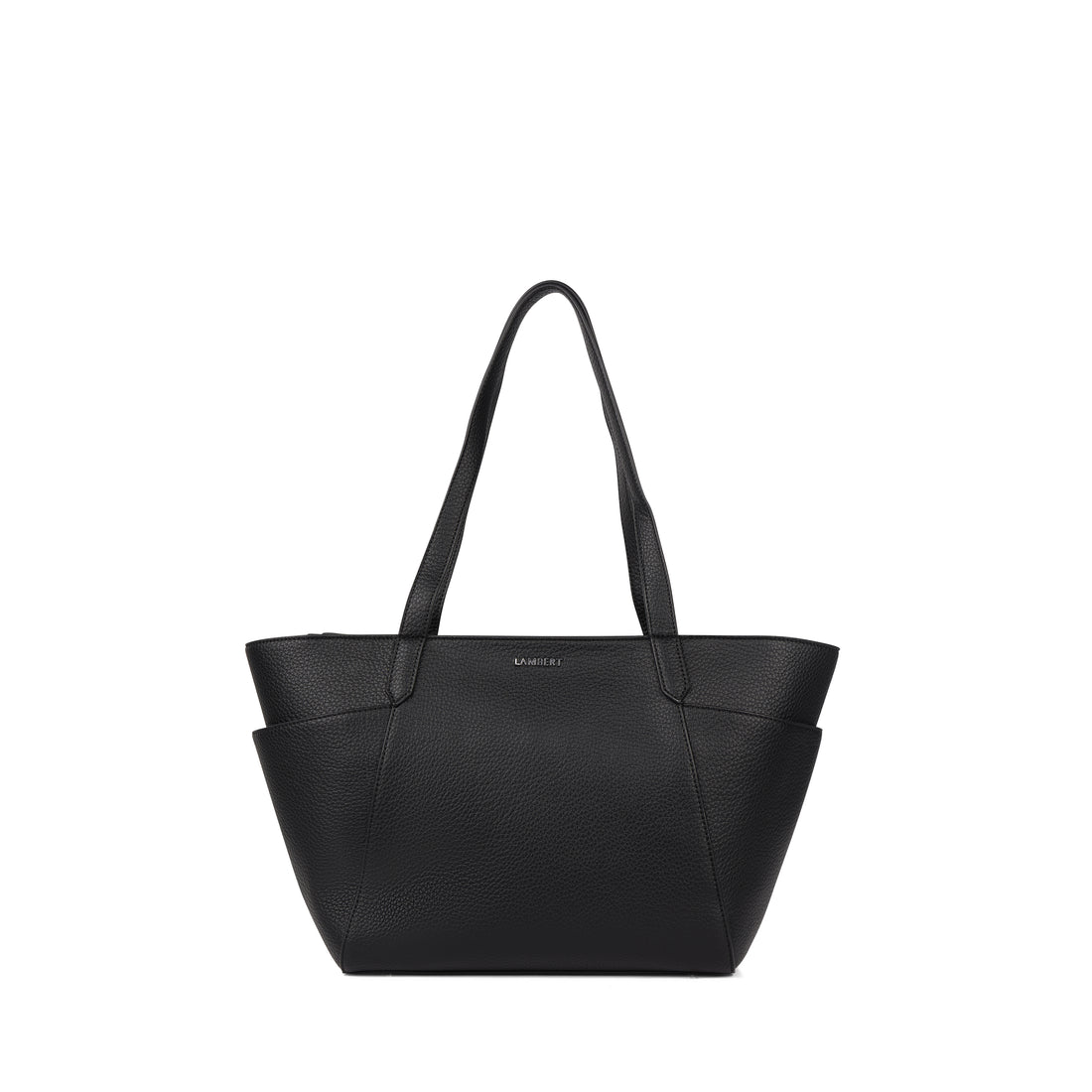 The Opale – Black Medium Vegan Leather Tote Bag
