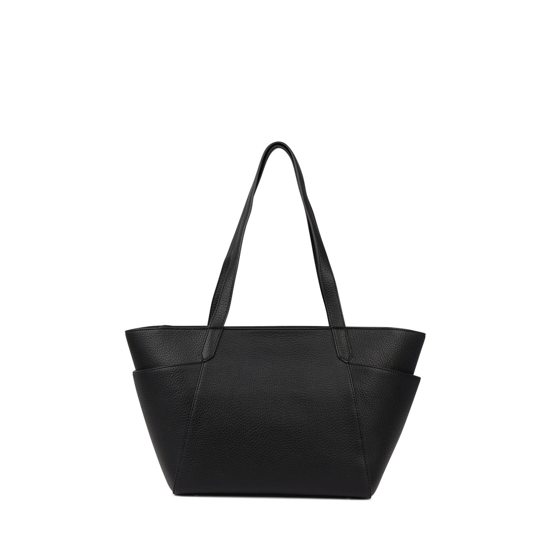 The Opale – Black Medium Vegan Leather Tote Bag