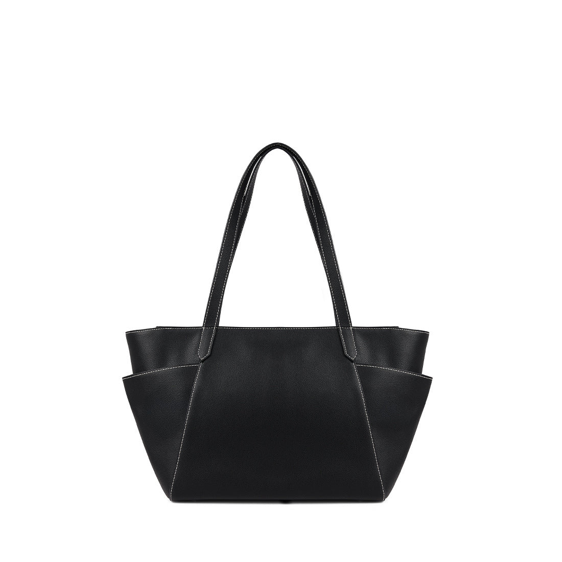 The Opale – 2-in-1 Black Vegan Leather Tote Bag