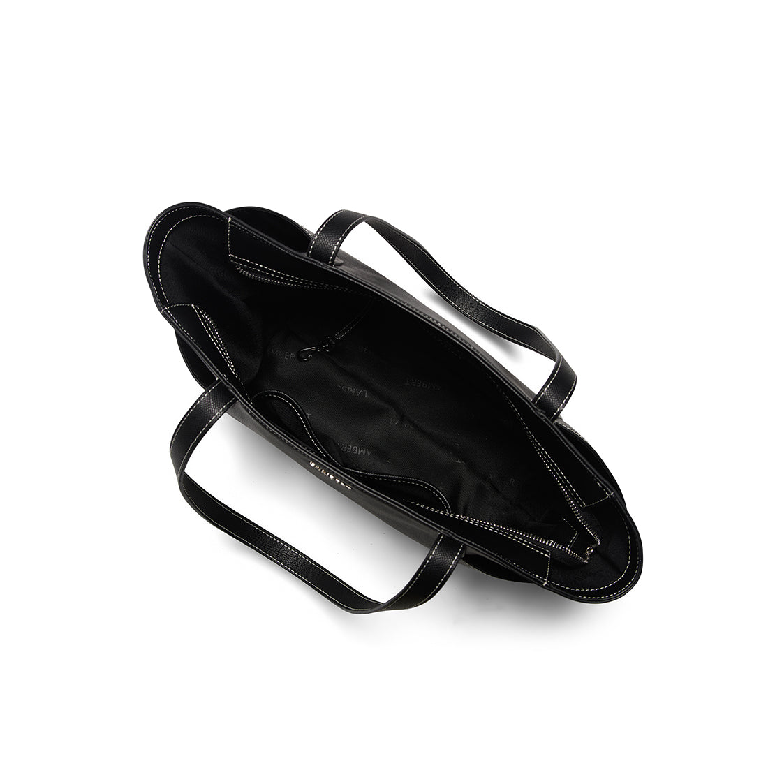 The Opale – 2-in-1 Black Vegan Leather Tote Bag