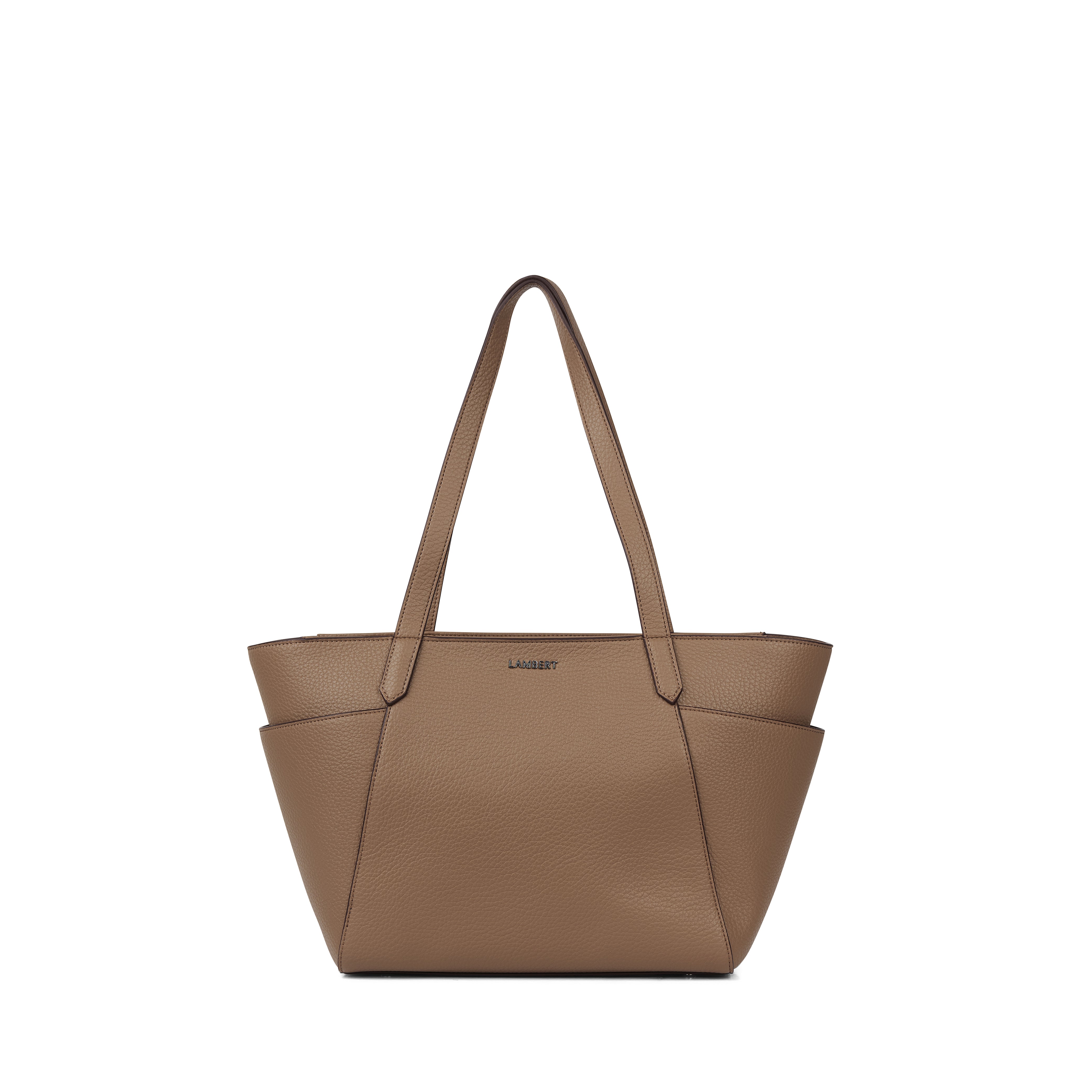 The Opale – Taupe Medium Vegan Leather Tote Bag – Lambert Design