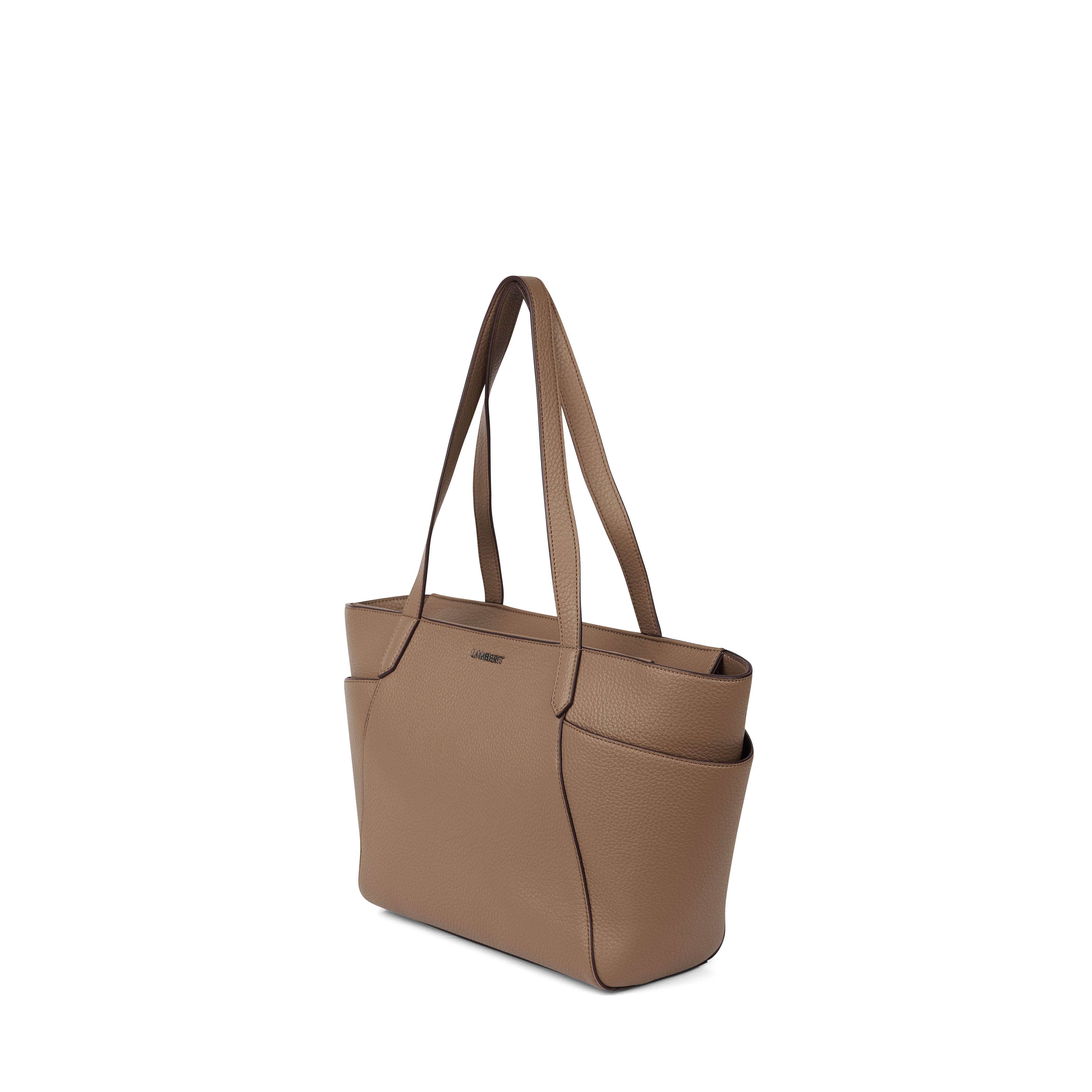 The Opale – Taupe Medium Vegan Leather Tote Bag – Lambert Design