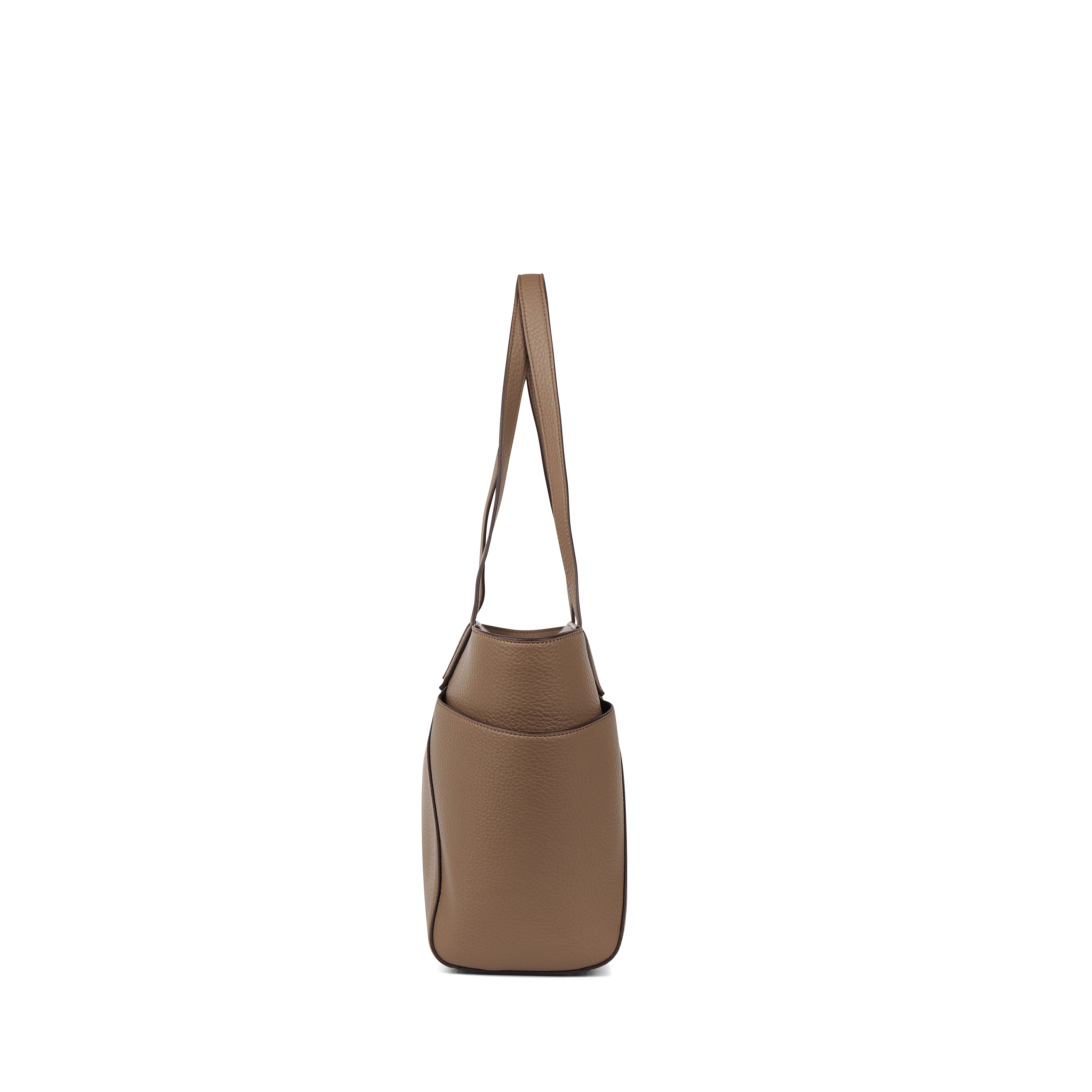The Opale – Taupe Medium Vegan Leather Tote Bag – Lambert Design