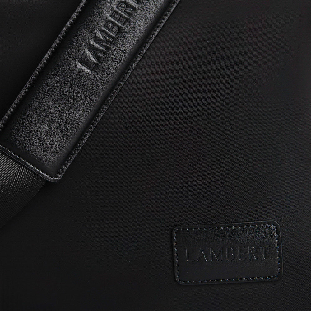 The Oslo – Black Recycled Nylon Travel Weekender Bag