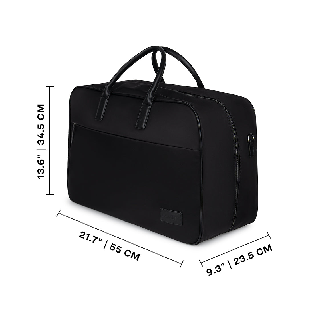 The Oslo – Black Recycled Nylon Travel Weekender Bag
