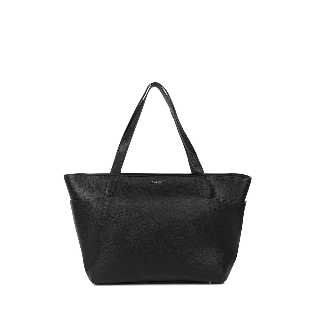 The Paige – Black Large Vegan Leather Tote